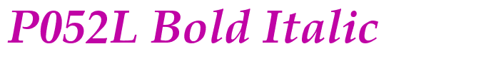 P052L Bold Italic